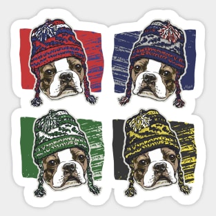 Boston Terriers Four Sticker